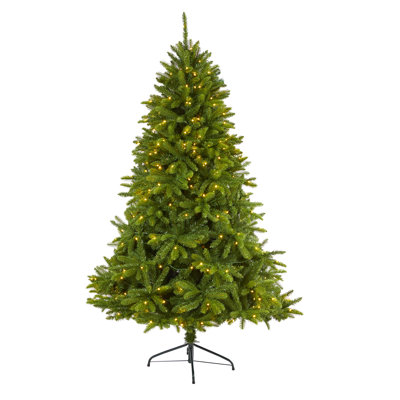 Lighted Artificial Spruce Christmas Tree