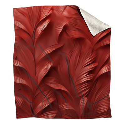 Couvertures texturées à motif de feuilles