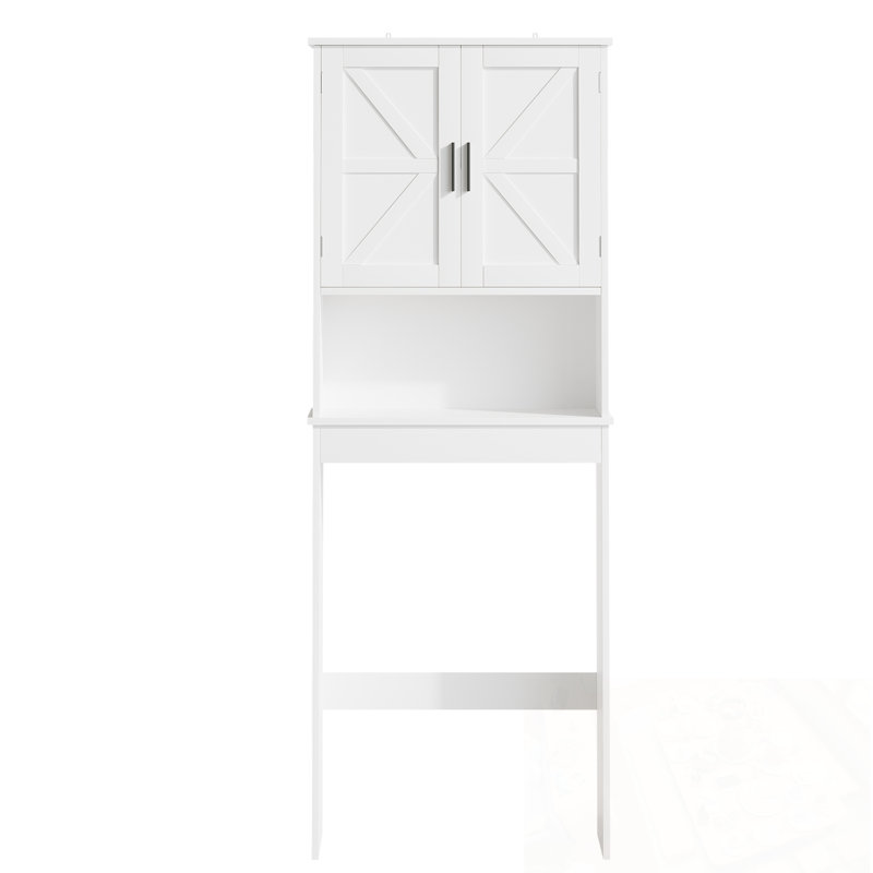 Armoire de rangement Bathrooom avec 2 portes et tablettes ouvertes