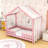 House Bed With Slats And Safety Railings-723540002-723540007