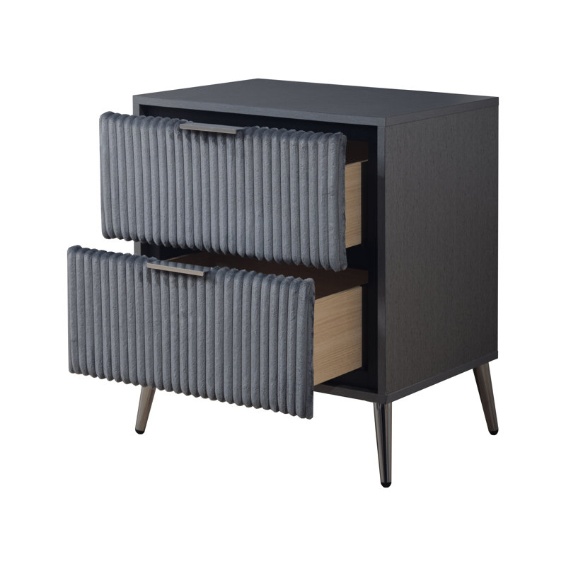 Table de chevet Ochlocknee, Gris