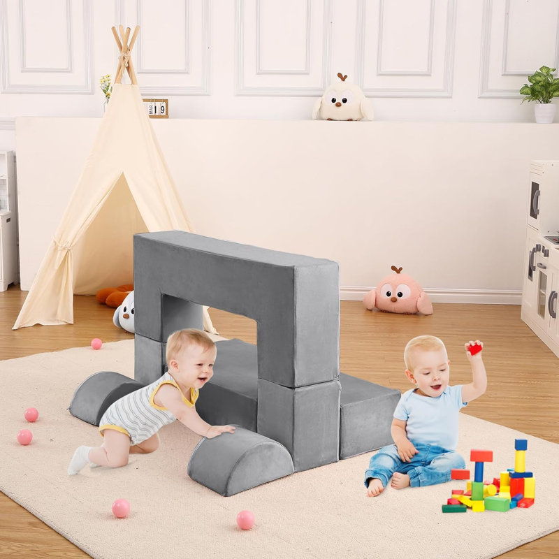 Canapé modulaire pour enfants et tout-petits et canapé en mousse pour enfants avec coussins détachables