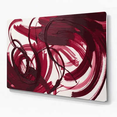 Lyrical Abstraction 36 Red Metal Wall Art