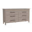 Commode double 6 tiroirs Wezz, chambre, gris clair-1572634284