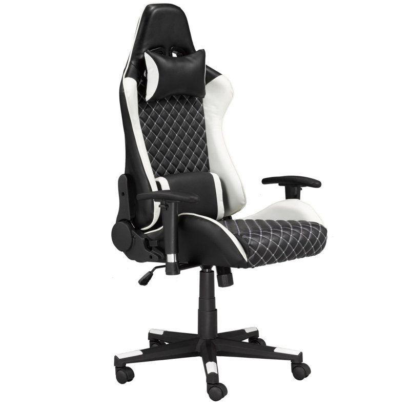 Fauteuil de jeu Violet, Noir / blanc