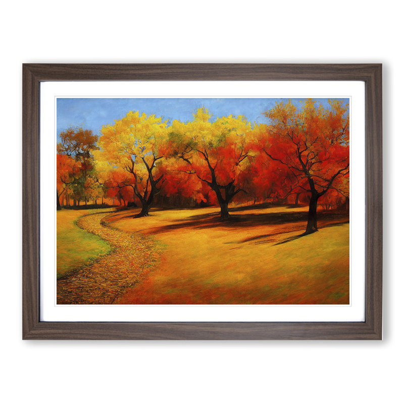 Intoxicating Autumn Forest - Framed Print, 46cm H x 64cm W x 2cm D, Walnut