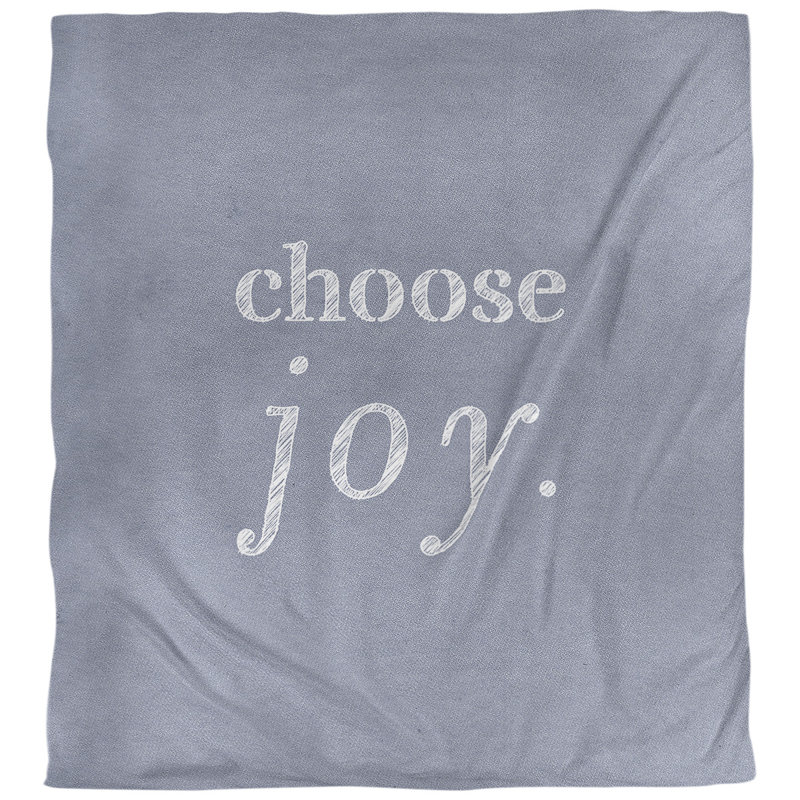 Housse de couette simple choose joy quot, Housse de couette pour très grand lit, Bleu / blanc