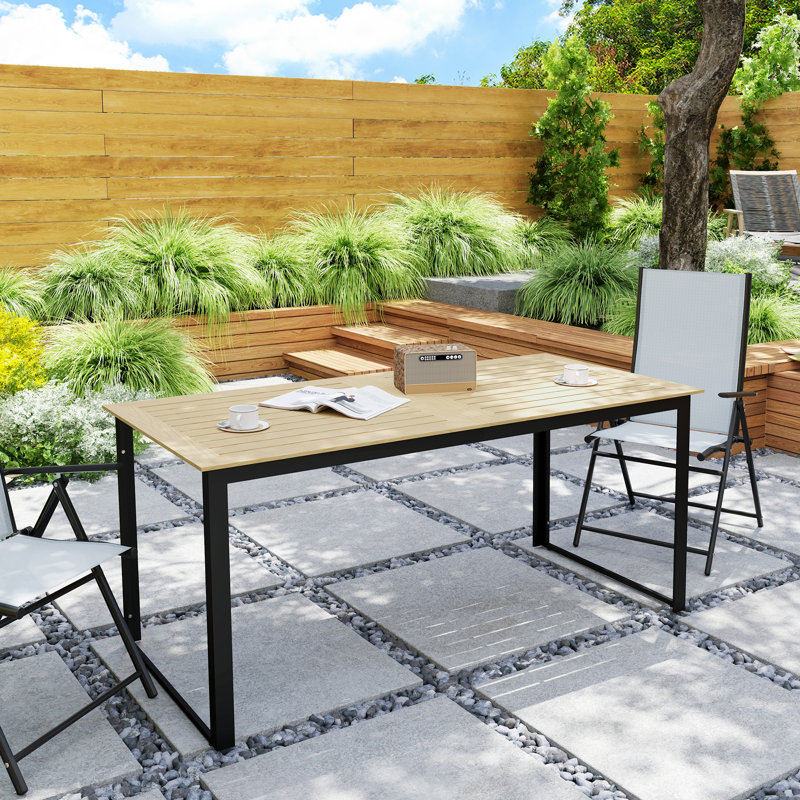 Rectangular Metal Outdoor Dining Table , 175cm cm W 78cm cm D