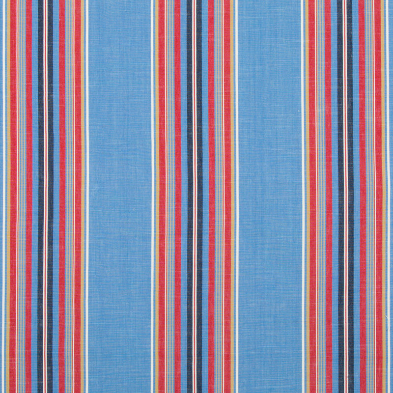 Verdon 100% Cotton Fabric, Blue/Red
