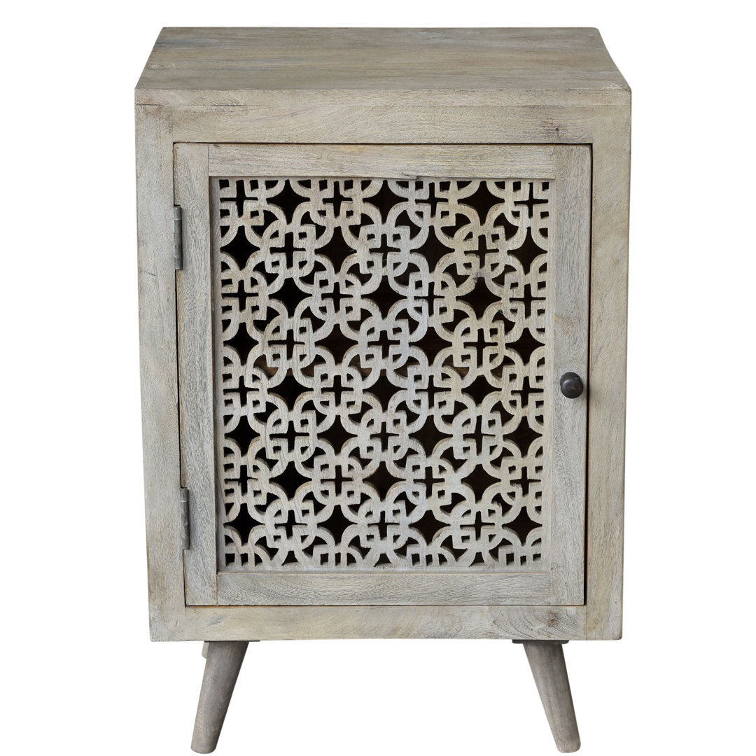 Abbotstown 20'' W Solid Wood Nightstand Bungalow Rose