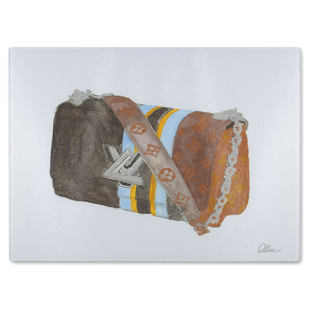 Stylish Bag Glass Chopping Board