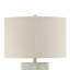 Lampe de table 30 pouces Bard, base cylindrique décorative, abat-jour ovale en tissu ivoire