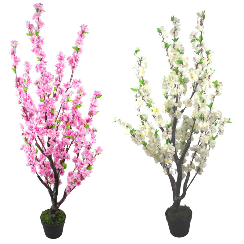Anivea 120cm Faux Cherry Blossom Tree in Pot, Pink