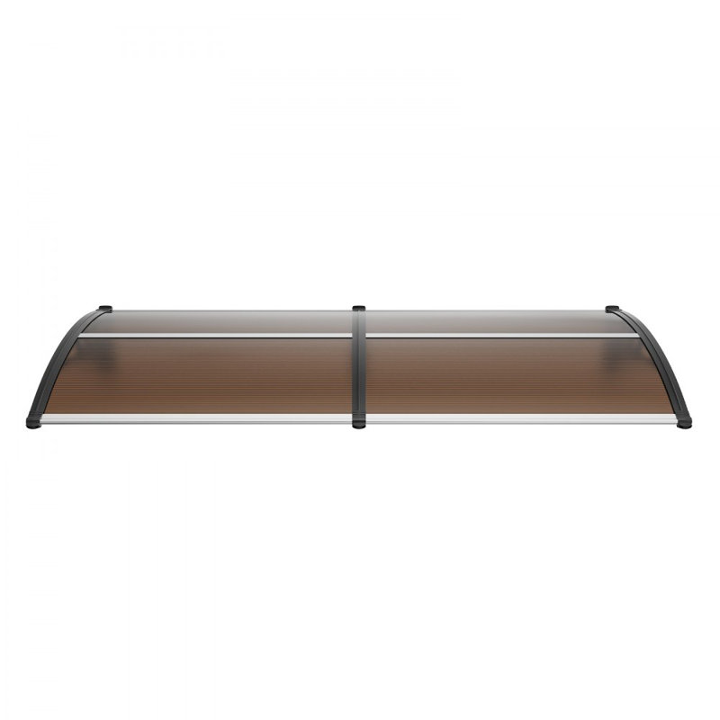 VEVOR Polycarbonate Cover Retractable Door Awning, 10.8" H x 78.2" W x 37.9" D, Brown