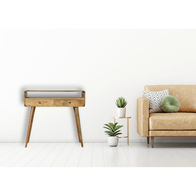 Console en bois massif 35,43 po Celest, Chêne