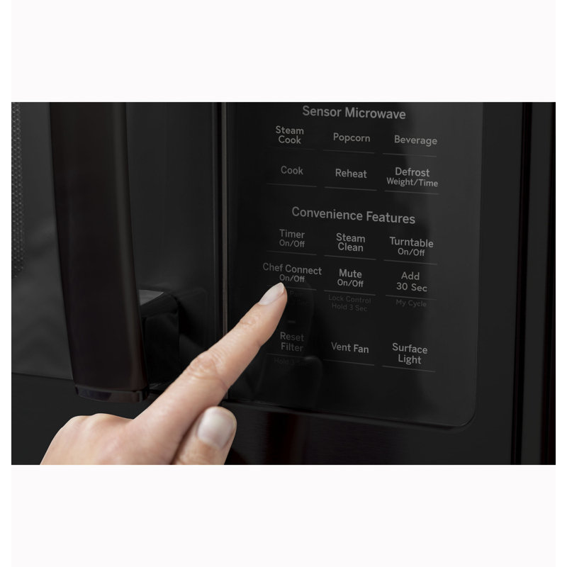 GE Profile 1.7 Cu. Ft. Convection Over-The-Range Microwave Oven, Black