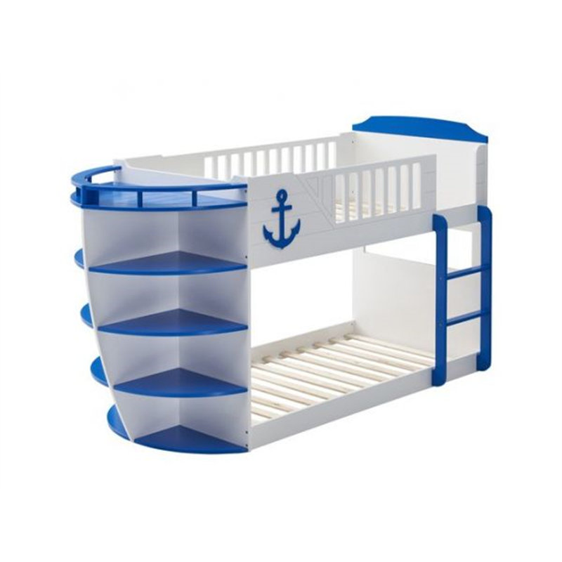 Edmonds Kids Twin Bunk Bed, Sky Blue
