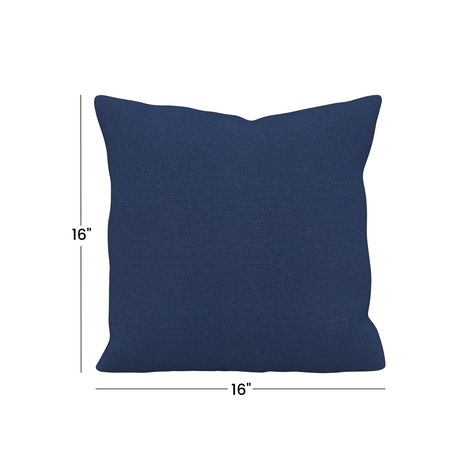 Sunbrella® Throw Pillow, Square 16", Canvas Navy Sunbrella® Canvas