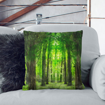 Green Forest Vol.2 Painting Square Throw Cushion