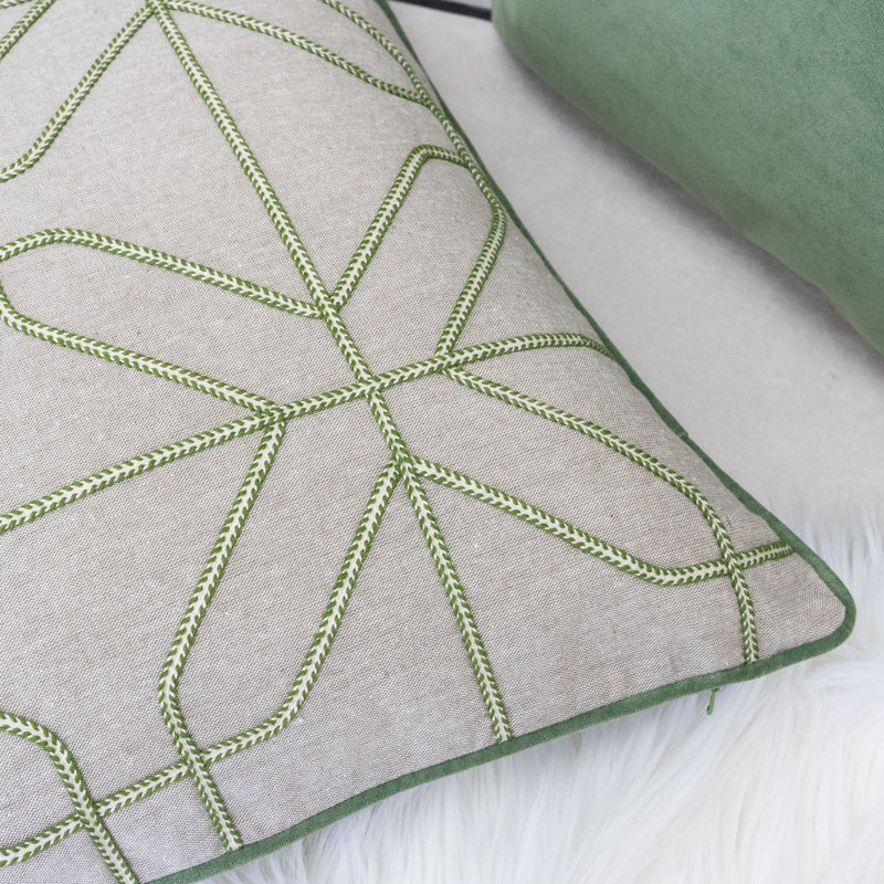Irin Embroidered Throw Pillow