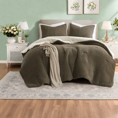 Ensembles de literie très confortables, chenille Sherpa en polyester gaufré pour maison moderne