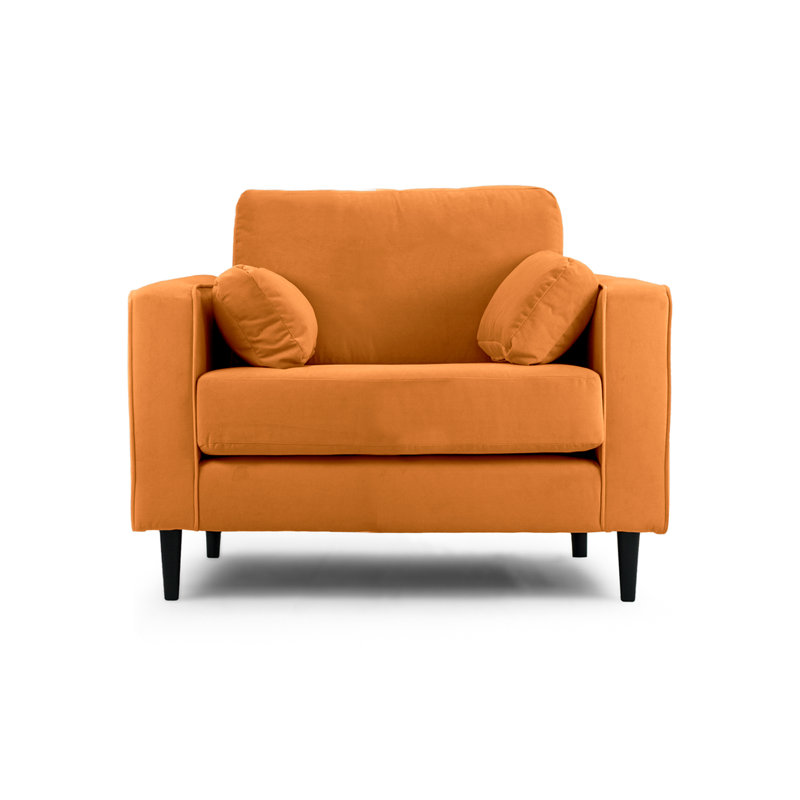 Millerville Velvet Armchair, Orange