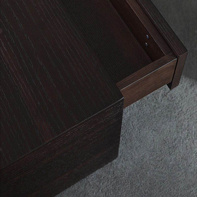 Table basse rectangulaire en bois manufacturé noir, Noir, 13.78" H x 47.25" L x 27.56" W