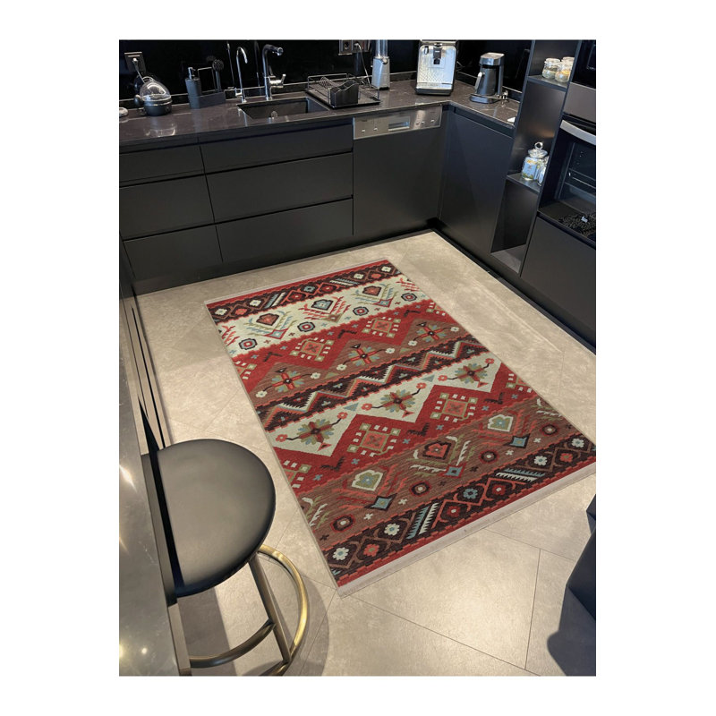 Tapis décoratif à franges, Sous-tapis rectangulaire 3 pi 11 po x 5 pi 11 po i