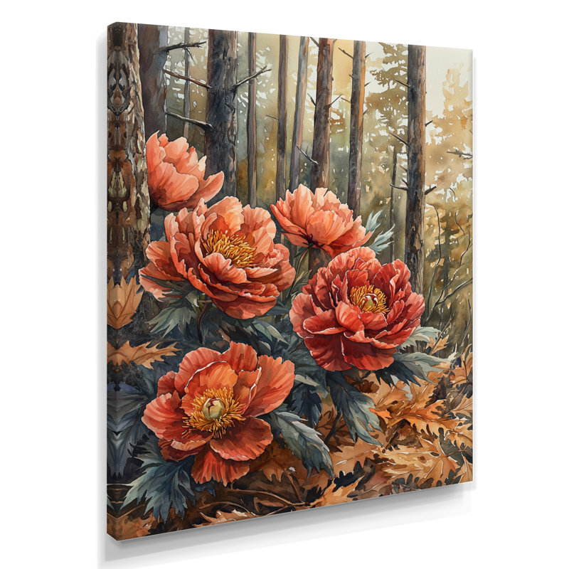 Bracher - Art mural floral, Toile tendue, Ne s’applique pas, H 20 po x l 12 po