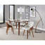 Dining/ Accent Chair In Walnut Wood And Teal Fabric-811104962