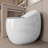 Ceramic Egg Shape Bathroom Toilet - Glossy White, 1.28 Single Flush, Modern Fixture In White Shape, Hygienic Seat-121676137