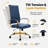 Humairaa Leather Office Chair – Executive Task Chair with Swivel, Adjustable Height & Gold Base for Home Office or Conference Room-325982880