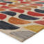 Tapis rouge / noir / orange en laine touffeté à la main à motif géométrique Beaman-1968500423