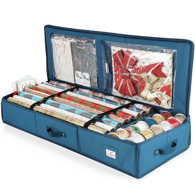 Rangement pour papier d'emballage de Noël The Holiday Aisle®, H 16 po x l 27 po x P 5 po