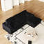 Siège en velours côtelé 114,5 pi avec fonction inclinable et siège réversible de 114,5 pi, configuration 2 en 1, configuration en forme de L, coussin confortable à trois cols, deux coussins décoratifs, éponge modulaire à rebond lent