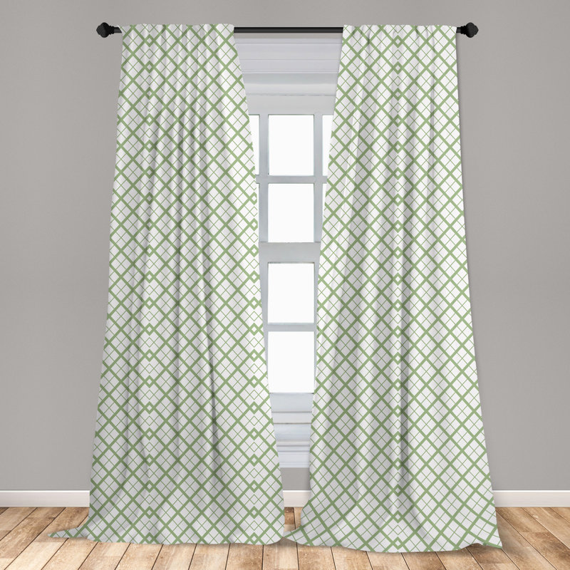 Geometric Semi-Sheer Rod Pocket Sliding Panel, 28" x 95"