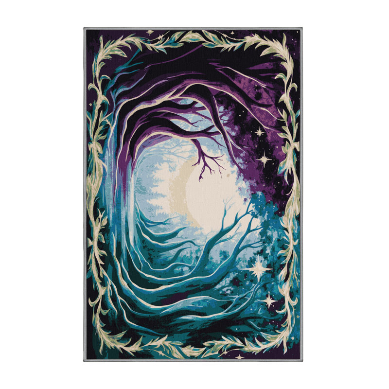 Moonlit Forest Rug, Rectangle 2' x 3'