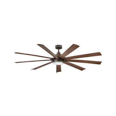 Turbine 80" Indoor/Outdoor Smart Ceiling Fan with Integrated LED + HIRO Remote