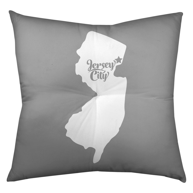Coussin de plancher touffeté, 30 po x 30 po, Gris, Jersey City