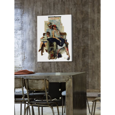 « home from vacances » par norman rockwell, reproduction d’art sur toile tendue