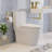 St. Tropez Two-Piece 12" Rough-in 1.1/1.6 GPF Dual Top Flush Elongated Toilet in Glossy White