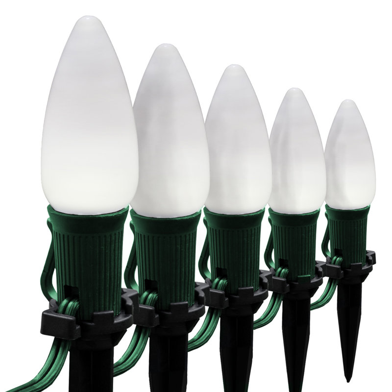 Plug-in Pathway Light, White, 25 feet