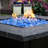 Endless Summer 30,000 BTU Outdoor Propane Gas Patio Fire Table with Blue Glass
