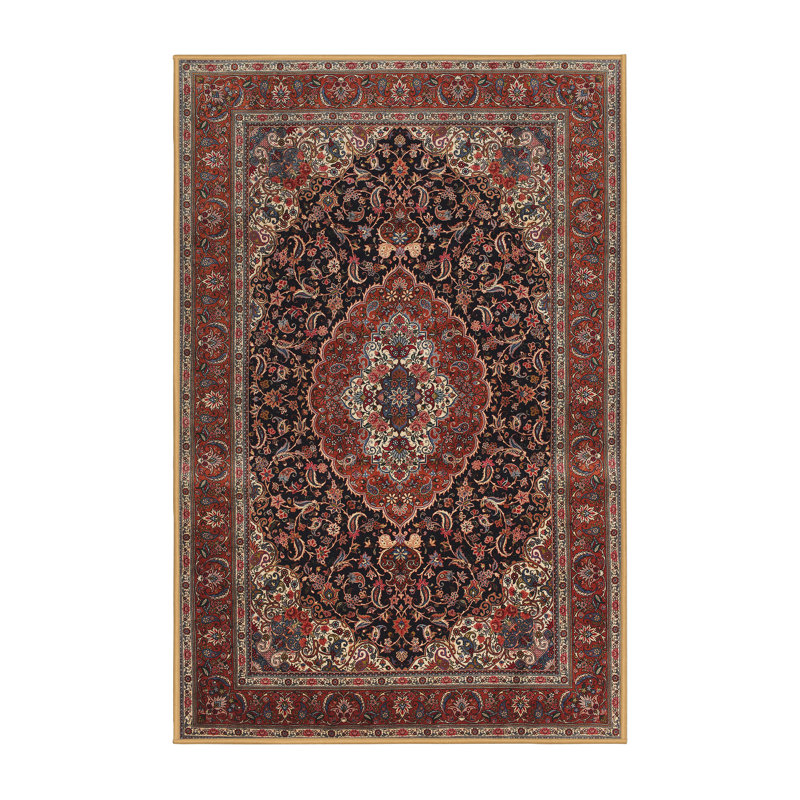 Tapis brun/beige traditionnel Dhekelia, Rectangle 5 pi x 7 pi