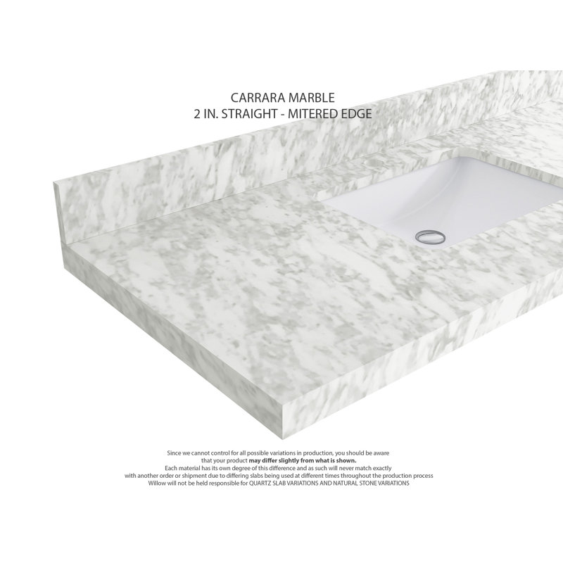 Teck Elizabeth 60 po X P 22 po De salle de bain , Marbre de Carrare