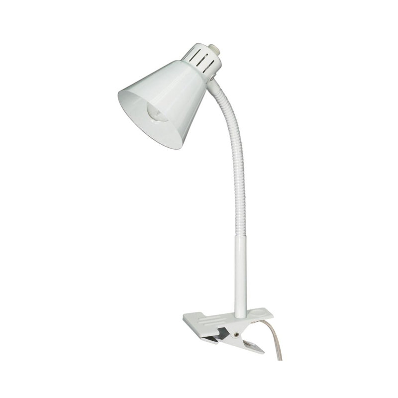 Prise de lampe de bureau 13 po blanche