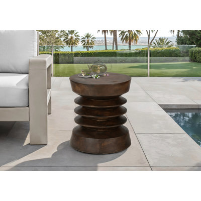 Table d'appoint d'extérieur moderne 25 "h