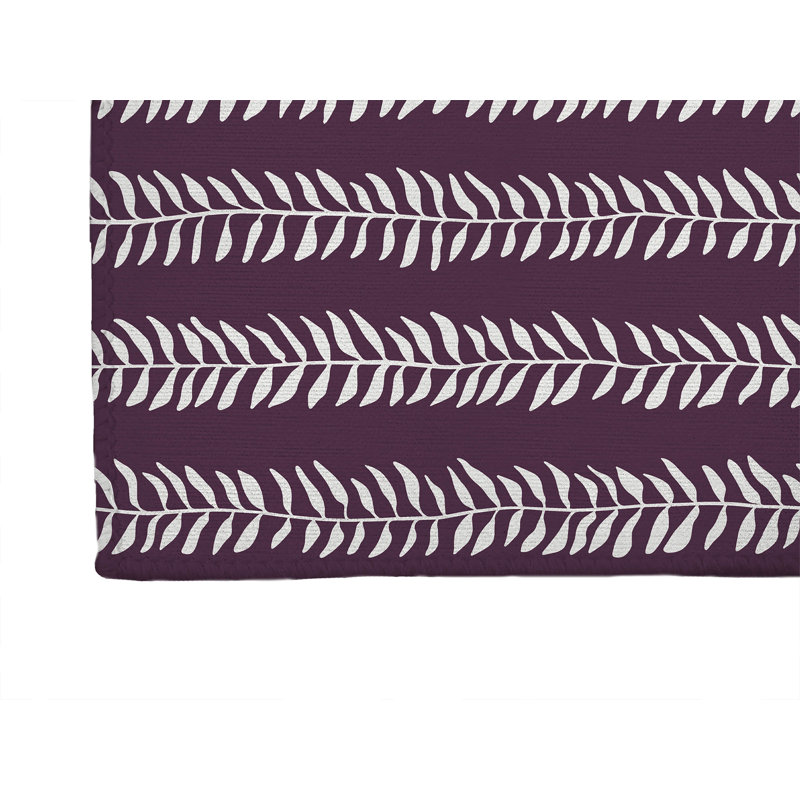 Tapis de cuisine Mystic Ivy, Rectangle 2' x 3', Eggplant Floral