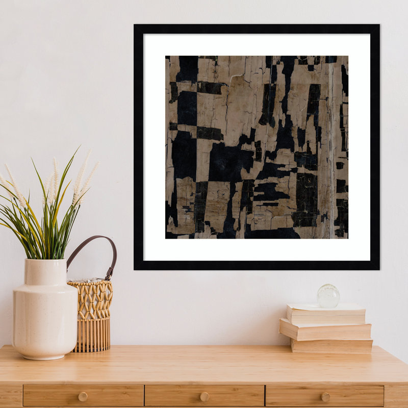 Reproduction d'art encadrée en bois «Wild West» par Oies, H 21 po x l 21 po, Noir Svelte