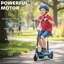 HOMCOM Foldable Powered Scooter 120W with Adjustable Handle and Brake, Blue